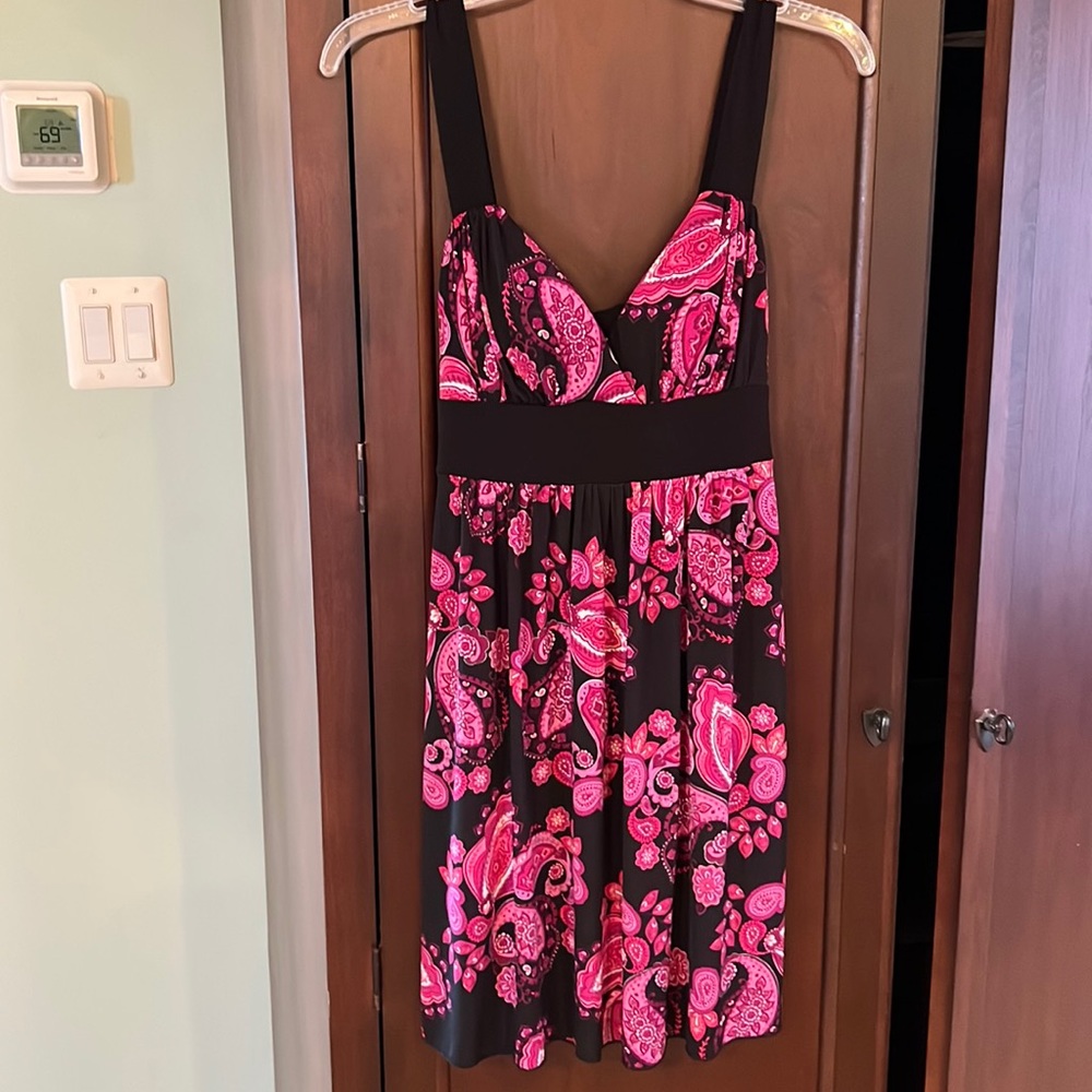 Speechless Black and Pink Paisley Dress
